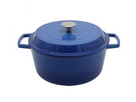 26cm Blue Round Enameled Cast Iron Dutch Oven MD-26