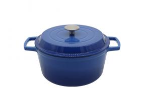 24cm Blue Round Enameled Cast Iron Dutch Oven MD-24