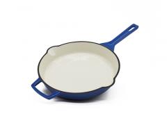 10inch , 26cm Blue Enameled Cast Iron Fry Pan
