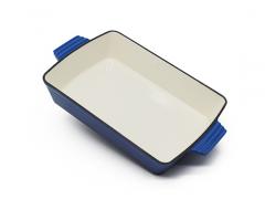 33 cm Blue Enameled Rectangle Cast Iron Roasting Pan