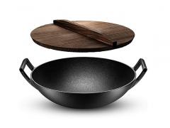 30 cm Pre-Seasoned Cast Iron Wok