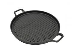 30cm Pre-seasoned Round Cast Iron Grill Pan