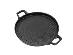 28cm Pre-seasoned Round Cast Iron Grill Pan