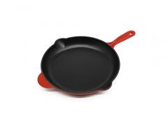 10inch , 26cm Red Enameled Cast Iron Fry Pan