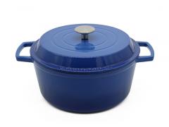 28cm Blue Round Enameled Cast Iron Dutch Oven MD-28