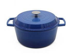 28cm Blue Round Enameled Cast Iron Dutch Oven MD-28