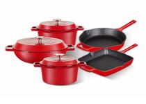 Enameled Cast Iron Cookware Set