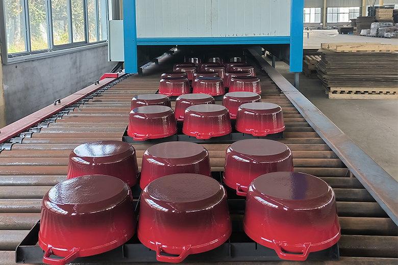 Red Enameled Cast Iron Dutch Oven