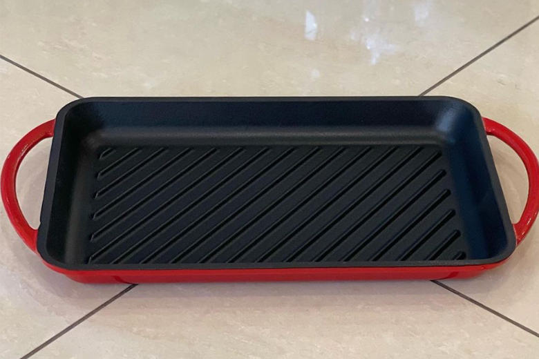 33 cm Cast Iron Grill Pan with Loop Handle